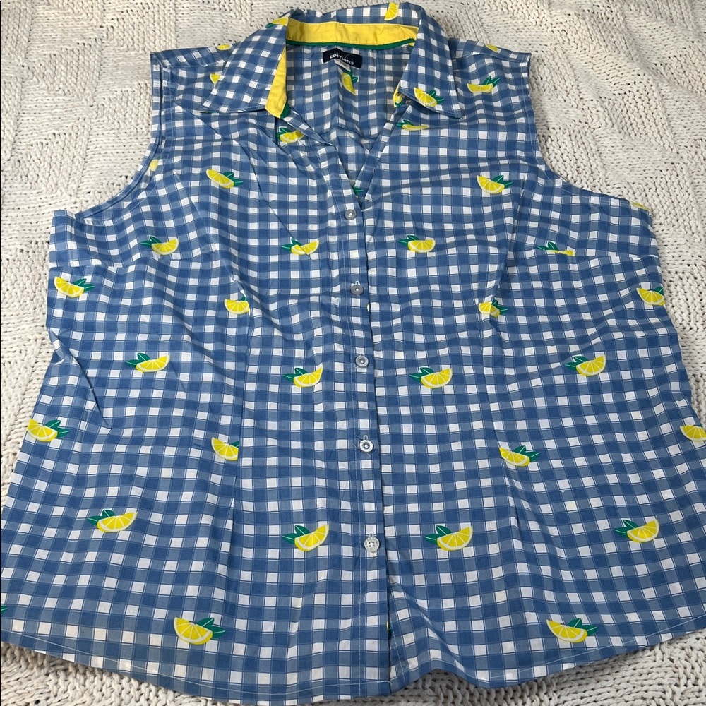 Basic Edition sleeveless button down